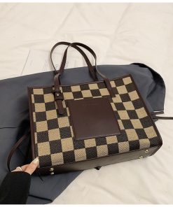 Retro Bird Check Large Capacity Shoulder Bag for Women - French Commuter Underarm Handbag - Summer Fashion 2025