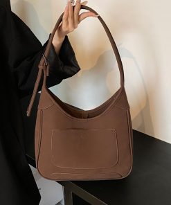 Retro Casual Tote Bag 2025 - High-End Shoulder Bag for Women, Spring Summer Underarm Design, Korean Style Fashion Accessory