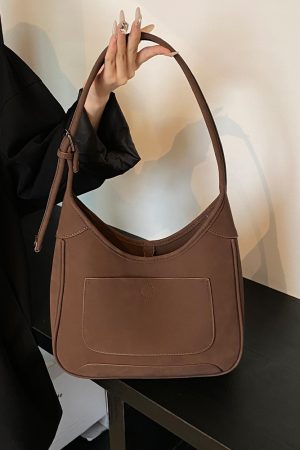 Retro Casual Tote Bag 2025 - High-End Shoulder Bag for Women, Spring Summer Underarm Design, Korean Style Fashion Accessory