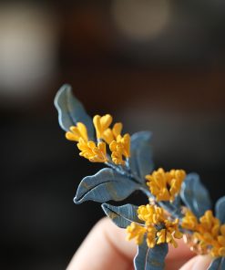 Retro Chinese Style Hair Clip with Osmanthus Design - Elegant Hanfu Accessories for Women, Perfect for Daily Wear and Matching Outfits