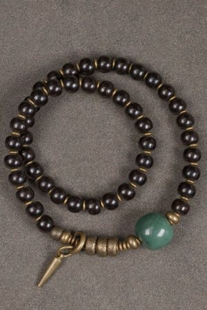 Retro Coconut Bead Bracelet for Women and Men, Unique Double-Circle Design, Versatile Trendy Accessory for Fashion Lovers