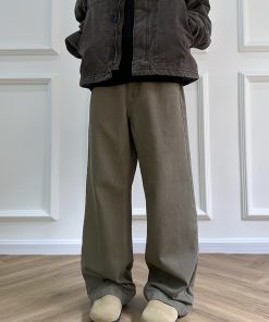 Retro Coffee Brown Loose Jeans for Men and Women - Versatile American Casual Pants - 90s Style Unisex Fashion