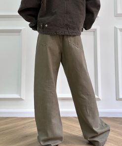 Retro Coffee Brown Loose Jeans for Men and Women - Versatile American Casual Pants - 90s Style Unisex Fashion