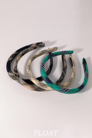 Retro College Style Plaid Headband for Women - Versatile High Crown Hair Accessory for Autumn & Winter Fashion