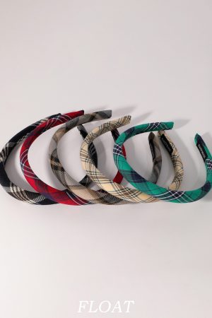 Retro College Style Plaid Headband for Women - Versatile High Crown Hair Accessory for Autumn & Winter Fashion