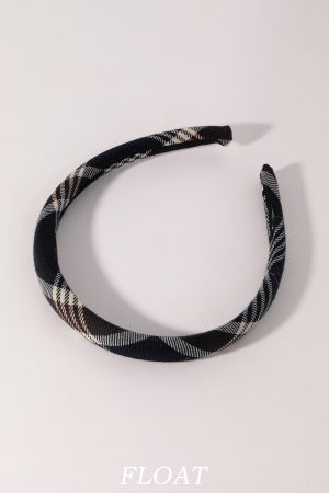 Retro College Style Plaid Headband for Women - Versatile High Crown Hair Accessory for Autumn & Winter Fashion