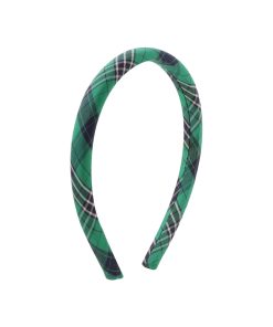 Retro College Style Plaid Headband for Women - Versatile High Crown Hair Accessory for Autumn & Winter Fashion