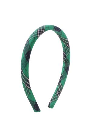 Retro College Style Plaid Headband for Women - Versatile High Crown Hair Accessory for Autumn & Winter Fashion