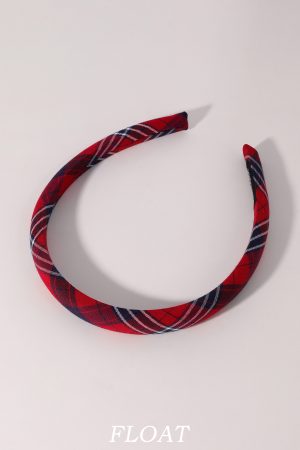 Retro College Style Plaid Headband for Women - Versatile High Crown Hair Accessory for Autumn & Winter Fashion