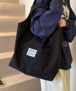 Retro Corduroy Shoulder Bag - Large Capacity Commuter Tote for Women - Versatile Autumn 2025 Fashion