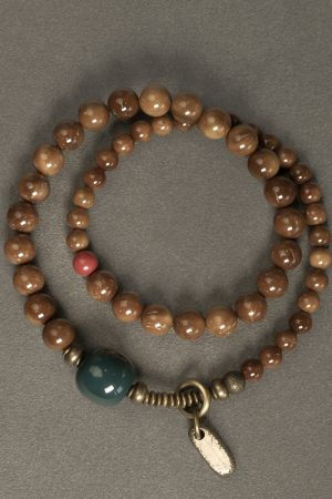 Retro Double Circle Bead Bracelet for Women - Trendy Ethnic Style Jewelry, Versatile Unisex Accessory