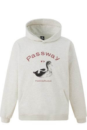 Retro Duck Hoodie - Casual Loose Fit Jacket for Autumn Winter, Vintage Style Inspired by 90s American Fashion