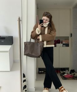 Retro Faux Fur Short Coat for Women | Loose Thick Warm Lamb Wool Jacket for Winter Fashion