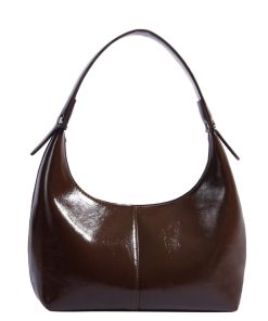 Retro Glossy Underarm Baguette Bag with Waxed Texture - Spring/Summer French Niche Shoulder Dumpling Tote Bag