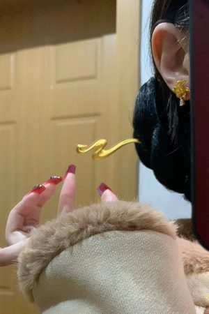 Retro Golden Cloud Hairpin - Chinese Style Delicate Bun Hair Accessory for Women, Cool National Style Hair Jewelry