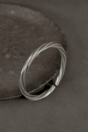 Retro Handmade 999 Silver Open Cuff Bracelet for Women and Men, Personalized Versatile Design, Trendy Non-Fish Home Style
