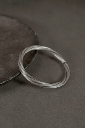 Retro Handmade 999 Silver Open Cuff Bracelet for Women and Men, Personalized Versatile Design, Trendy Non-Fish Home Style