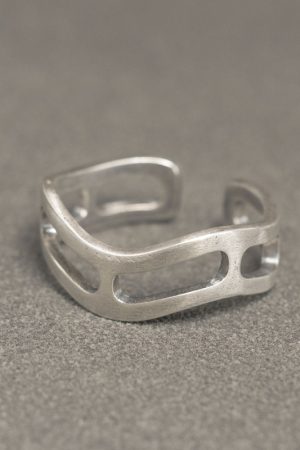 Retro Handmade Brushed Matte 925 Silver Ring for Men & Women, Simple Adjustable Open Design Couples Ring