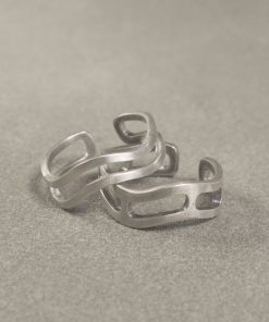 Retro Handmade Brushed Matte 925 Silver Ring for Men & Women, Simple Adjustable Open Design Couples Ring