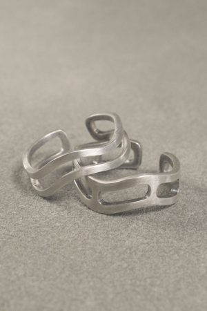 Retro Handmade Brushed Matte 925 Silver Ring for Men & Women, Simple Adjustable Open Design Couples Ring