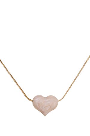 Retro Heart-Shaped Necklace for Women, Floating Heart Pendant Clavicle Chain, Simple Personalized Jewelry, Y2K Style