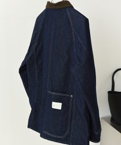 Retro Heavy-Duty Washed Quilted Denim Jacket - Stylish Loose Unisex Workwear Top for 90s and Y2K Fashion