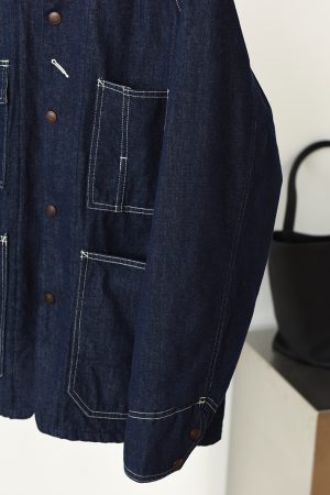 Retro Heavy-Duty Washed Quilted Denim Jacket - Stylish Loose Unisex Workwear Top for 90s and Y2K Fashion