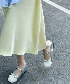 Retro Hidden Height Flat Shoes for Women - Velcro Mary Jane Style, Summer 2025, Fragrant Design