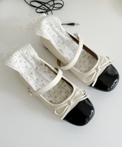 Retro Hidden Height Flat Shoes for Women - Velcro Mary Jane Style, Summer 2025, Fragrant Design