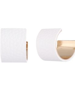 Retro High-End Leather Round Orange Earrings for Women - Floating Studs with 925 Sterling Silver Clips - 2025 Fashion Trend