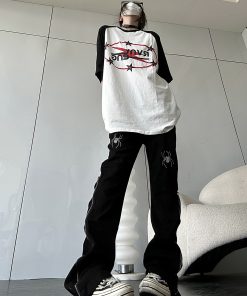 Retro High Street Micro Flare Slim Fit Casual Pants for Men and Women - Autumn Hip Hop Straight Leg Trousers