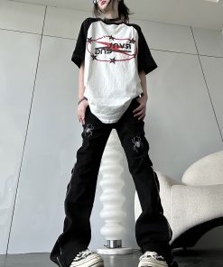 Retro High Street Micro Flare Slim Fit Casual Pants for Men and Women - Autumn Hip Hop Straight Leg Trousers