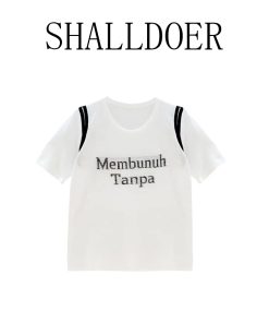 Retro Hong Kong Style Short-Sleeve Casual T-Shirt for Women - Loose Fit Summer 2025 Age-Reducing Versatile Top