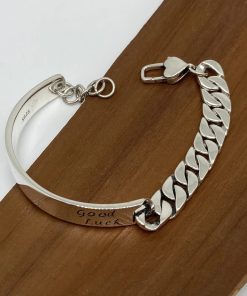 Retro Industrial Fashion Tank Top with Chain Spliced Bracelet for Women - 2025 Sweet Girl Light Luxury Accessory