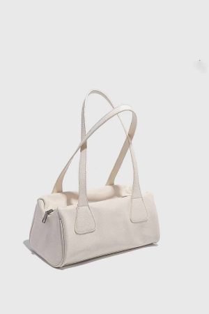 Retro Korean Style Baguette Bag for Women - Minimalist Casual Shoulder Underarm Handbag for Spring and Summer Commuting