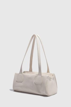 Retro Korean Style Baguette Bag for Women - Minimalist Casual Shoulder Underarm Handbag for Spring and Summer Commuting