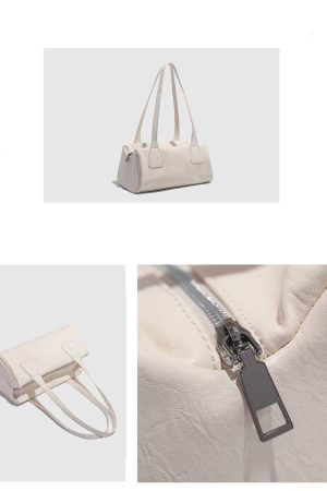 Retro Korean Style Baguette Bag for Women - Minimalist Casual Shoulder Underarm Handbag for Spring and Summer Commuting