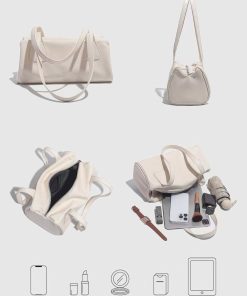 Retro Korean Style Baguette Bag for Women - Minimalist Casual Shoulder Underarm Handbag for Spring and Summer Commuting