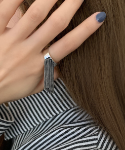 Retro Korean-Style Tassel Open Ring for Women - Exaggerated Vintage Design, Perfect for Parties and Instagram-Ready Looks