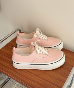 Retro Lace-Up Canvas Shoes for Women - 2025 Korean Style Streetwear Casual White Sneakers
