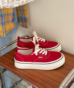 Retro Lace-Up Canvas Shoes for Women - 2025 Korean Style Streetwear Casual White Sneakers