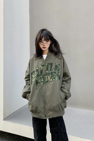 Retro Legal Alien Baseball Jacket for Men and Women - Hip Hop Style Spring Autumn Outerwear