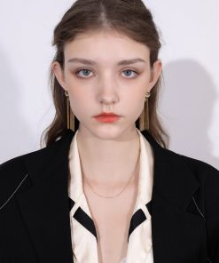 Retro Metal Heart Earrings with Tassel - Versatile Drop and Stud Jewelry for Women, European and American Style