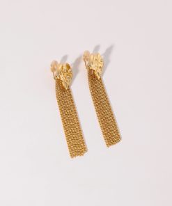 Retro Metal Heart Earrings with Tassel - Versatile Drop and Stud Jewelry for Women, European and American Style