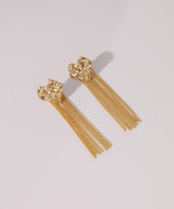 Retro Metal Heart Earrings with Tassel - Versatile Drop and Stud Jewelry for Women, European and American Style