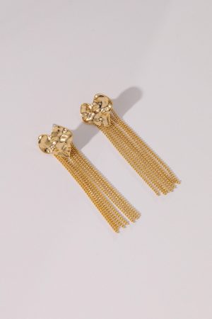 Retro Metal Heart Earrings with Tassel - Versatile Drop and Stud Jewelry for Women, European and American Style
