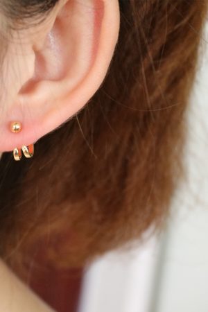 Retro Minimalist Dual-Use Unisex Stud Earrings - European & American Style, Versatile Everyday Jewelry