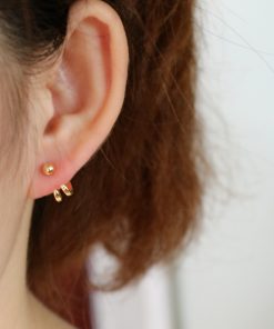 Retro Minimalist Dual-Use Unisex Stud Earrings - European & American Style, Versatile Everyday Jewelry