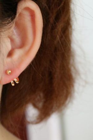 Retro Minimalist Dual-Use Unisex Stud Earrings - European & American Style, Versatile Everyday Jewelry