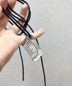 Retro Minimalist Silver Heart-Shaped Letter Comb Adjustable Necklace for Autumn & Winter Fashion Sweater Chain Pendant Accessory